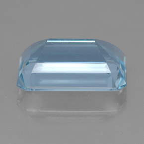 Água-marinha azul natural 4,25ct, corte esmeralda, VVS-VS