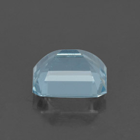 Água-marinha azul natural 1,64ct, corte esmeralda, VVS