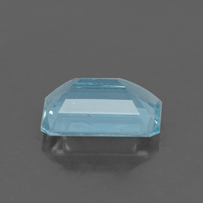Água-marinha azul natural 1,30ct, corte esmeralda, VS-SI