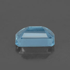 Água-marinha azul natural 1,17ct, corte esmeralda, VVS
