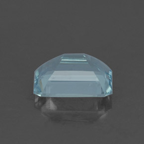 Água-marinha azul natural 1,26ct, corte esmeralda, VS