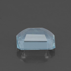 Água-marinha azul natural 1,17ct, corte esmeralda, IF