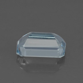 Água-marinha azul natural 1,35ct, corte esmeralda, VVS