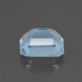 Água-marinha azul natural 1,23ct, corte esmeralda, VVS