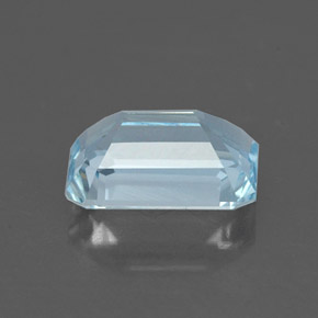água-marinha Azul claro Natural 1.26ct, Corte Esmeralda, VVS