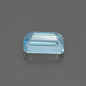 Água-marinha azul natural 0,82ct, corte esmeralda, VVS-VS
