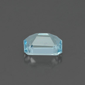 Água-marinha azul natural 0,48ct, corte esmeralda, VVS-VS