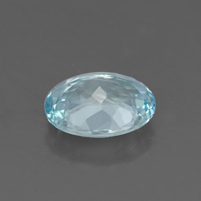 Água-marinha azul natural 1,55ct, corte oval, VS-SI