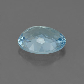 Água-marinha azul natural 1,74ct, corte oval, IF