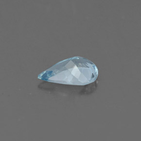 Água-marinha azul natural 0,31ct, formato de pêra, VVS