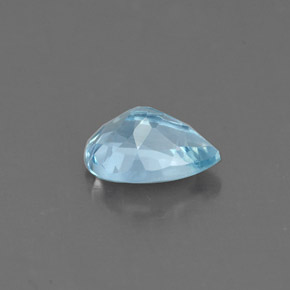 Água-marinha azul natural 0,70ct, formato de pêra, VS