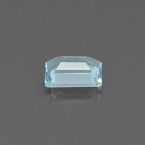 Água-marinha azul natural 0,54ct, corte esmeralda, VVS-VS