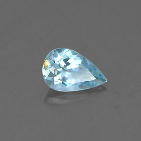 Água-marinha azul natural 0,66ct, formato de pêra, SI