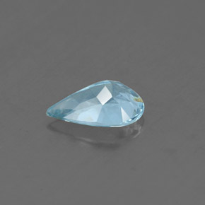 Água-marinha azul natural 0,66ct, formato de pêra, SI