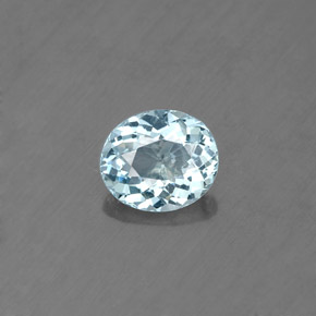 Água-marinha azul natural 0,58ct, corte oval, VS