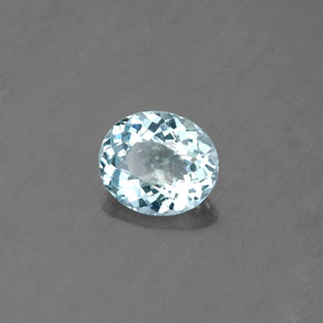 Água-marinha azul natural 0,58ct, corte oval, VS