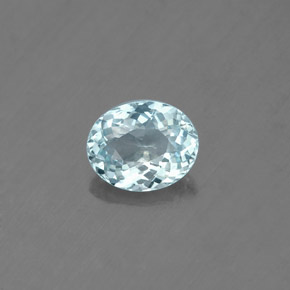 Água-marinha azul natural 0,60ct, corte oval, VS
