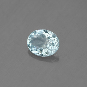 Água-marinha azul natural 0,60ct, corte oval, VS