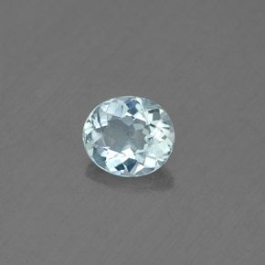 Água-marinha azul natural 0,63ct, corte oval, SI
