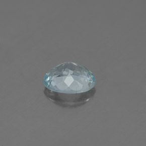 Água-marinha azul natural 0,63ct, corte oval, SI