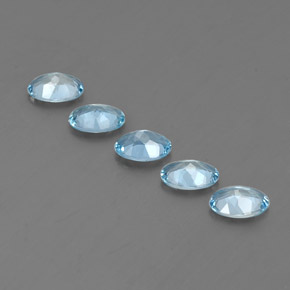 Pedras preciosas de água-marinha azul natural de  ct, corte oval, VVS-VS
