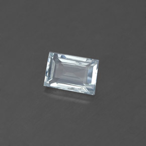Água-marinha azul natural 0,59ct, baguete, VS-SI