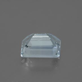Água-marinha azul natural 1,70ct, corte esmeralda, VVS-VS