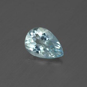 Água-marinha azul natural 1,07ct, formato de pêra, VVS