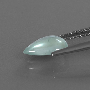 Água-marinha verde natural 1,36ct, transparente, transparente/translúcido