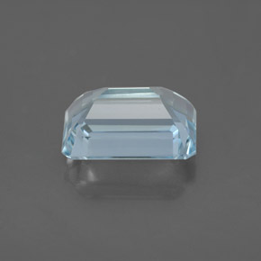 Água-marinha azul natural 2,86ct, corte esmeralda, VVS