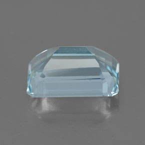 Água-marinha azul natural 2,13ct, corte esmeralda, VVS