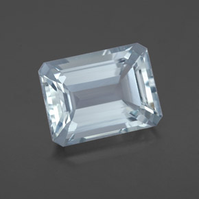 Água-marinha azul natural 4,04ct, corte esmeralda, VVS
