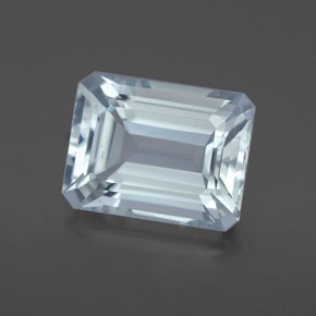 Água-marinha azul natural 4,04ct, corte esmeralda, VVS