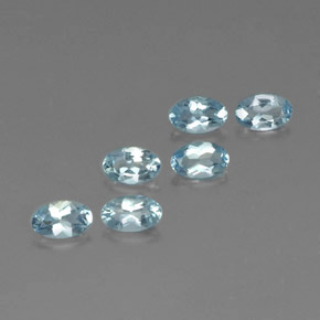 Pedras preciosas de água-marinha azul natural de  ct, corte oval, VVS