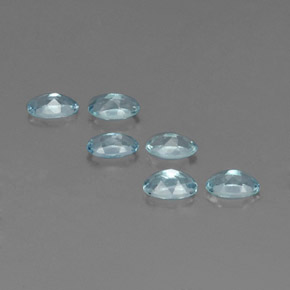 Pedras preciosas de água-marinha azul natural de  ct, corte oval, VVS