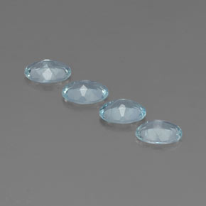 Pedras preciosas de água-marinha azul natural de  ct, corte oval, VVS-VS