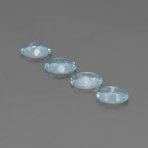 Pedras preciosas de água-marinha azul natural de  ct, corte oval, VS