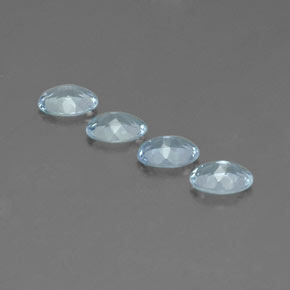 Pedras preciosas de água-marinha azul natural de  ct, corte oval, VVS-VS