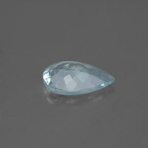 Água-marinha azul natural 1,28ct, formato de pêra, VS