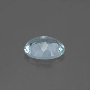 Água-marinha azul natural 1,61ct, corte oval, VS