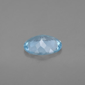 Água-marinha azul natural 1,37ct, corte oval, VS