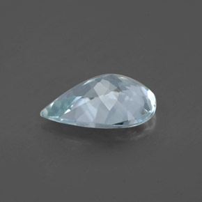 Água-marinha azul natural 1,36ct, formato de pêra, VS