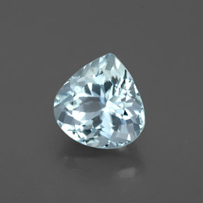 Água-marinha azul natural 1,25ct, formato de pêra, VS
