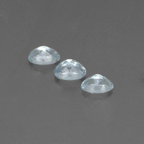 Pedras preciosas de água-marinha azul natural de  ct, corte oval, VS