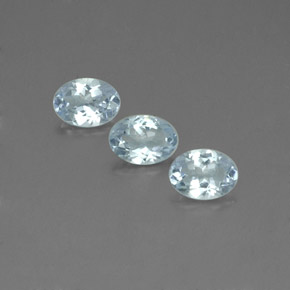 Pedras preciosas de água-marinha azul natural de  ct, corte oval, VS-SI