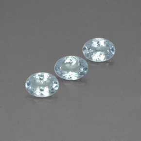 Pedras preciosas de água-marinha azul natural de  ct, corte oval, VS-SI
