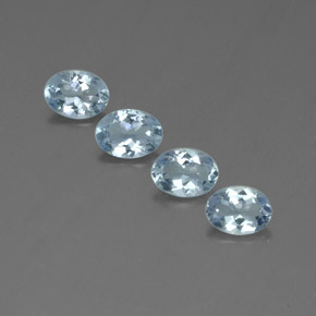 Pedras preciosas de água-marinha azul natural de  ct, corte oval, VS-SI