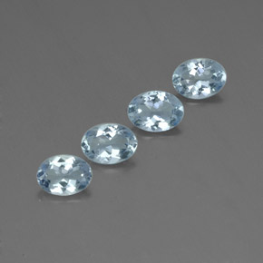 Pedras preciosas de água-marinha azul natural de  ct, corte oval, VS-SI