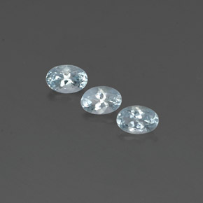 Pedras preciosas de água-marinha azul natural de  ct, corte oval, VVS-VS