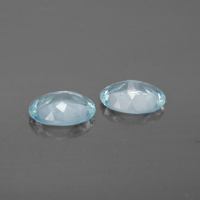 Pedras preciosas de água-marinha azul natural de  ct, corte oval, VS